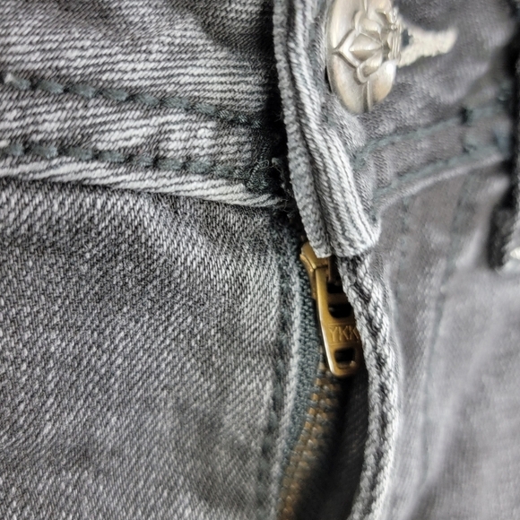 Miss Me Black Bling Embellishment Western Riding Low Rise Denim Skinny Jeans  29 - Picture 5 of 15